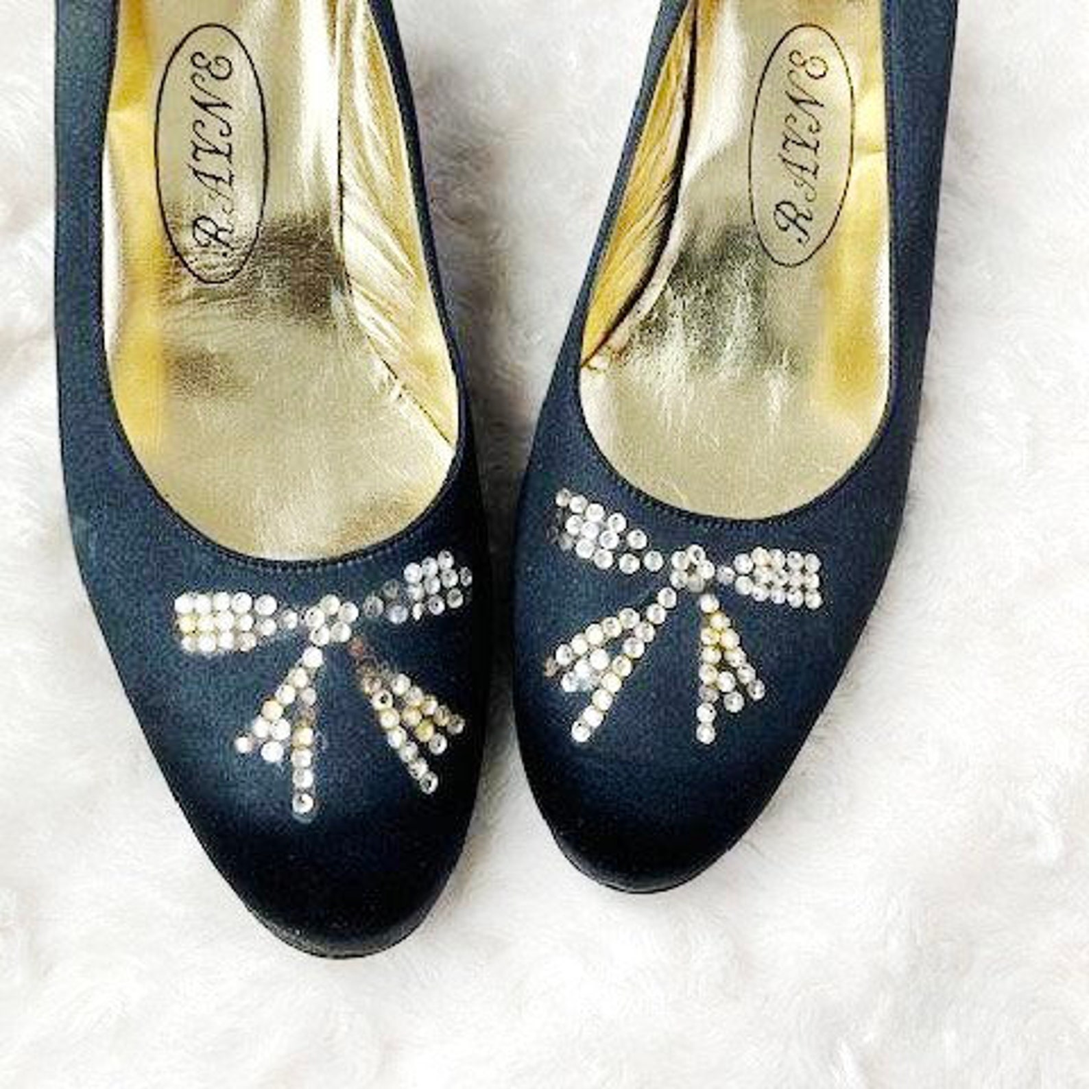 Rayne Black Silk Embellished Shoe Vintage 1970s Rayne Pump | Etsy