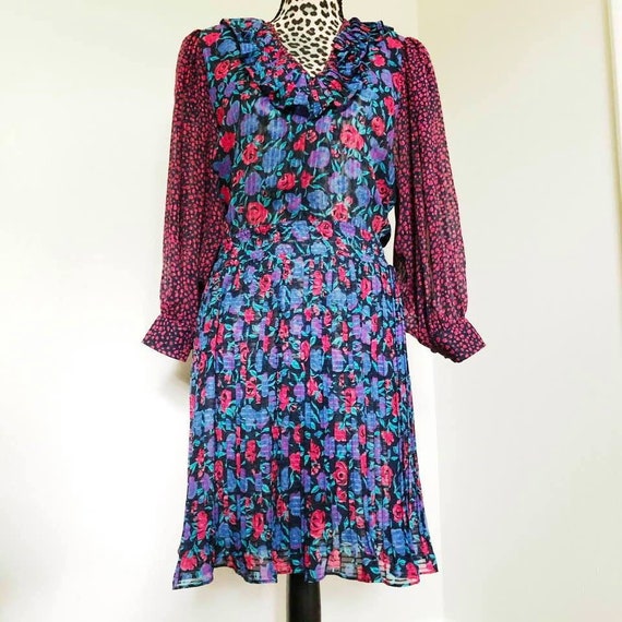 Diane Freis 1980s Vintage Dress, Vintage Fashion,