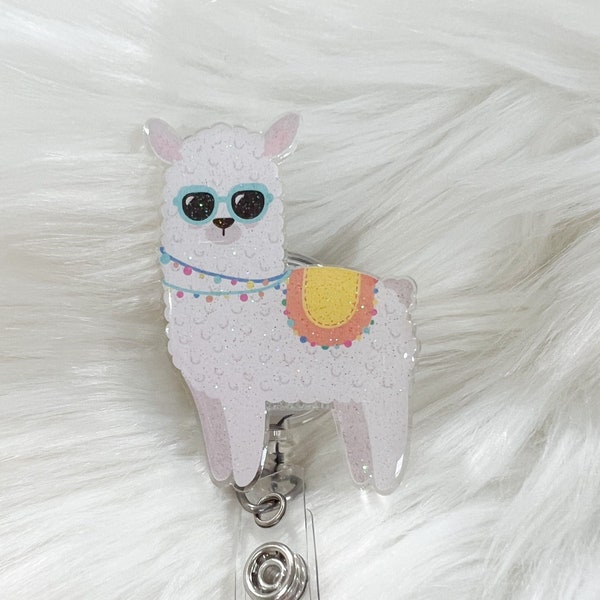 Llama Badge Reel Cute, Nicu Nurse Badge Reel Funny Badge Reels, Kawaii ID Holder, Nursing Badge Reel, Teacher Retractable ID Badge Holder