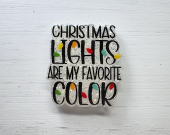 Christmas Lights Badge Reel, Holiday ID Holder, Nurse Teacher Gift