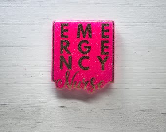 Emergency Room Nurse Badge Reel, Emergency Department ID Holder