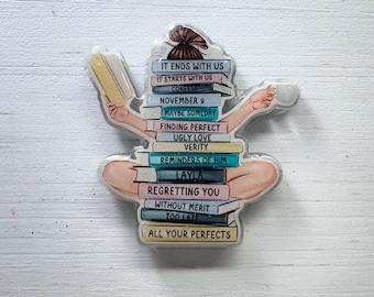 Colleen Hoover Badge Reel, Book Lover ID Holder, Reader Gift