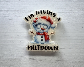 Snowman Badge Reel, Winter Nurse ID Holder, Festive Teacher Name Tag