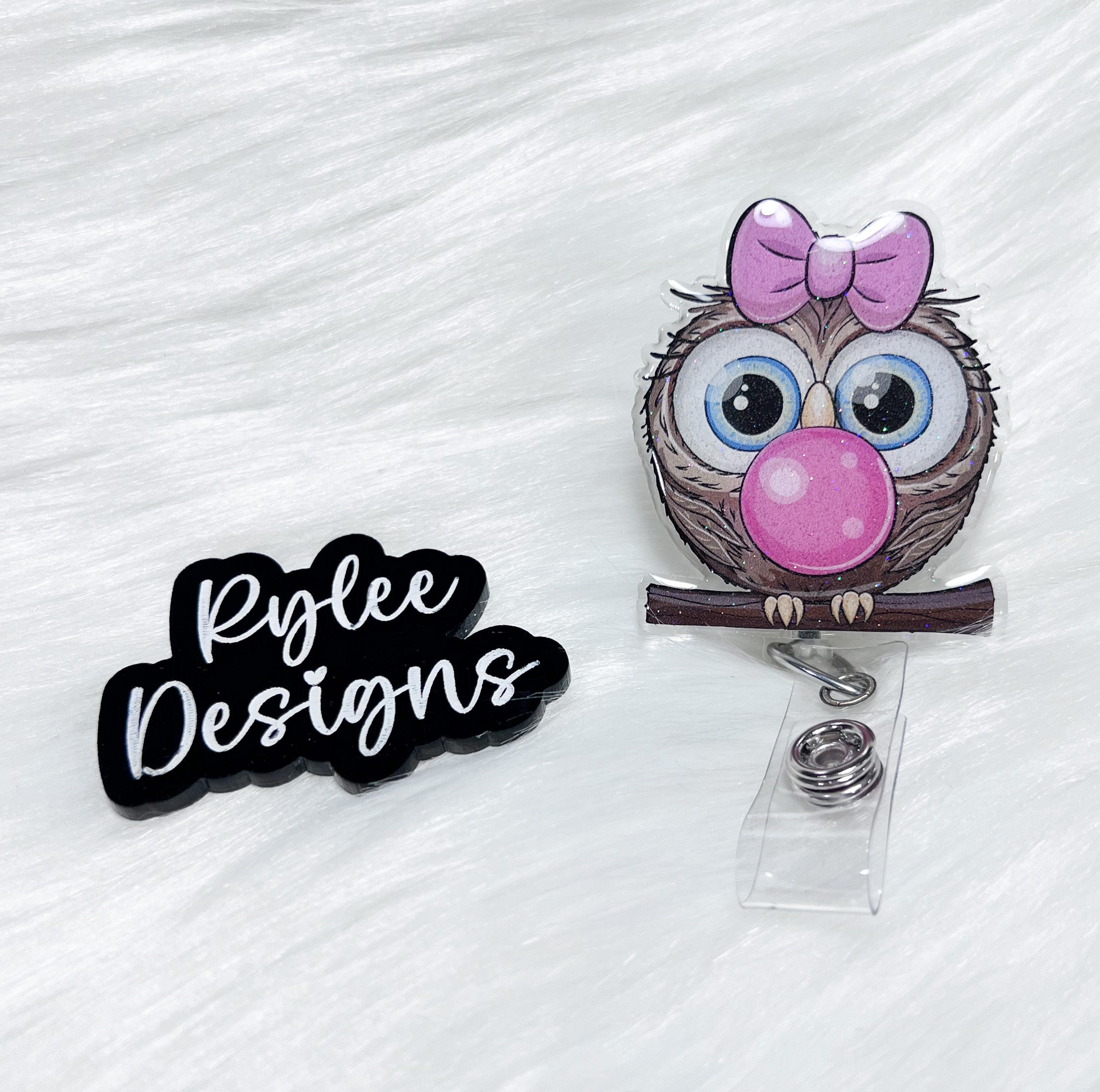 Owl Badge Reel, Cute Badge Reels Animal, Student Nurse Badge Reel Kawaii,  Owl Gifts for Women, Velcro Work ID Badge Holder, Resin Badge Clip 