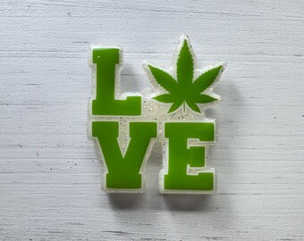 Cannabis Love Badge Reel, Budtender ID Holder, Medical Marijuana Lanyard