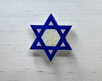 The Star of David Badge Reel, Jewish Star ID Holder, Religious Name Tag