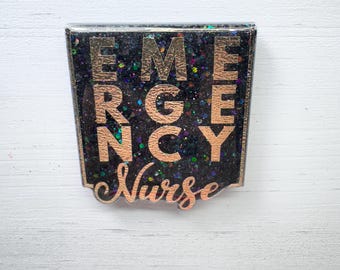 Emergency Department Nurse Badge Reel, ER ID Holder