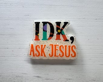 Christian Badge Reel, Ask Jesus, Teacher Nurse ID Holder, Religious Gift