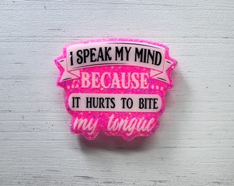 Speak My Mind Badge Reel, Sarcastic Nurse Teacher ID Holder