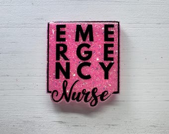 Emergency Nurse Badge Reel, ED ER ID Holder, Hospital Urgent Care Lanyard