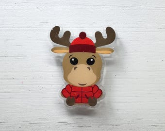 Moose Badge Reel, Nurse ID Holder, Teacher Gift