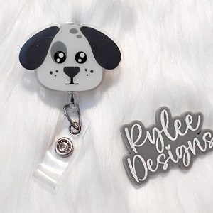 Dog Badge Reel Cute, Animal Nurse, Vet Tech Gift, Hospital ID Badge Reel Dog Badge Clip, Dog Mom Badge Reel, Dog Groomer, Pet Badge Holder