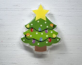 Christmas Tree Badge Reel, Holiday Accessories, Nurse Teacher Gift