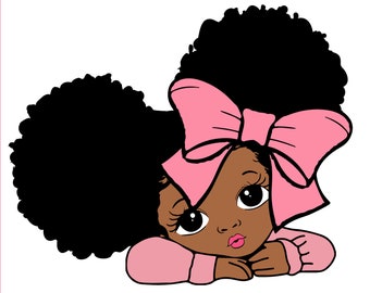 Download Little Girl Afro Svg Etsy