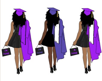 Download Black Woman Grad Svg Etsy