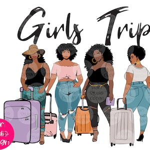 Melanin, Black woman svg, luggage svg, Ladies Getaway Vacation Adventure Therapy Travel Confident Trip, oh ship its a girls trip
