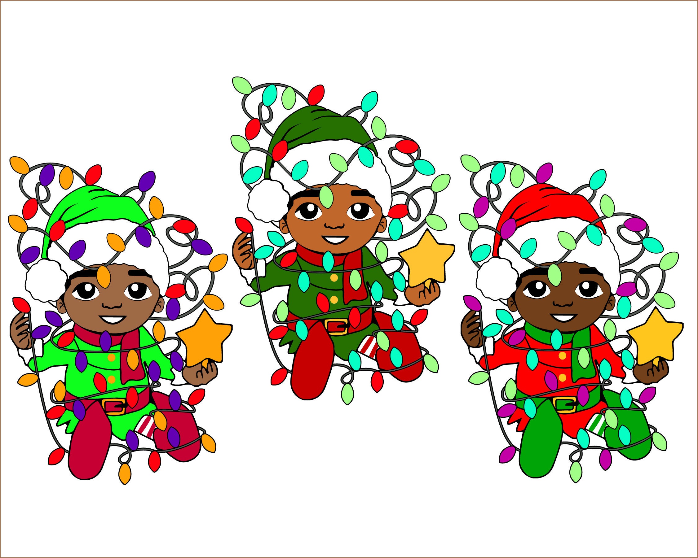 Christmas svg Elves Svg Elf Svg Black Elf Svg Natural Elf | Etsy