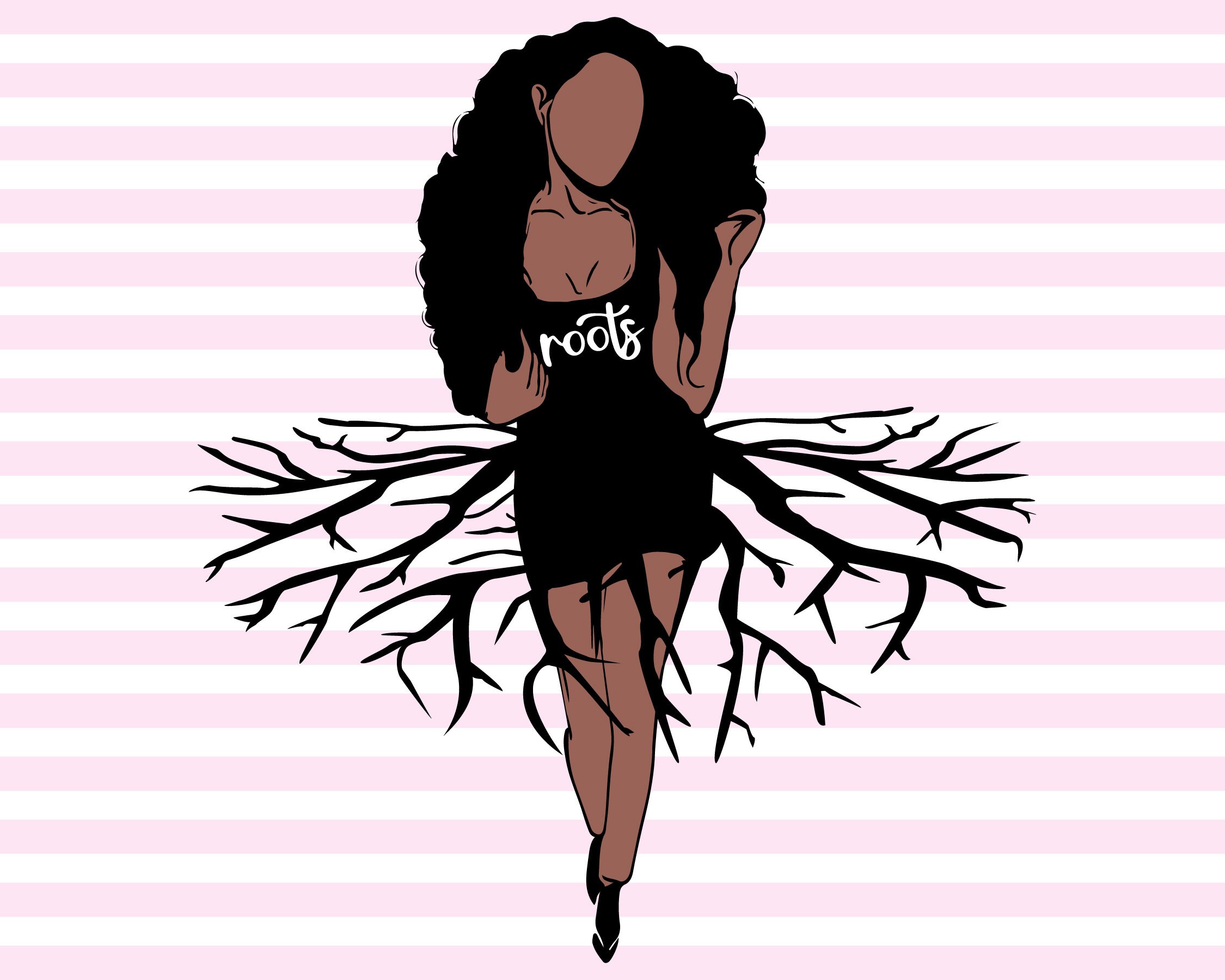 Afro Roots Graphics Afro Roots SVG - Queen Clipart African American Africa Png Dxf Eps Jpeg ...