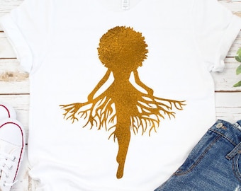 Afro Roots SVG Queen clipart African American  png dxf eps Remember Your Root SVG, Black Woman Svg Black History Month Curly Hair