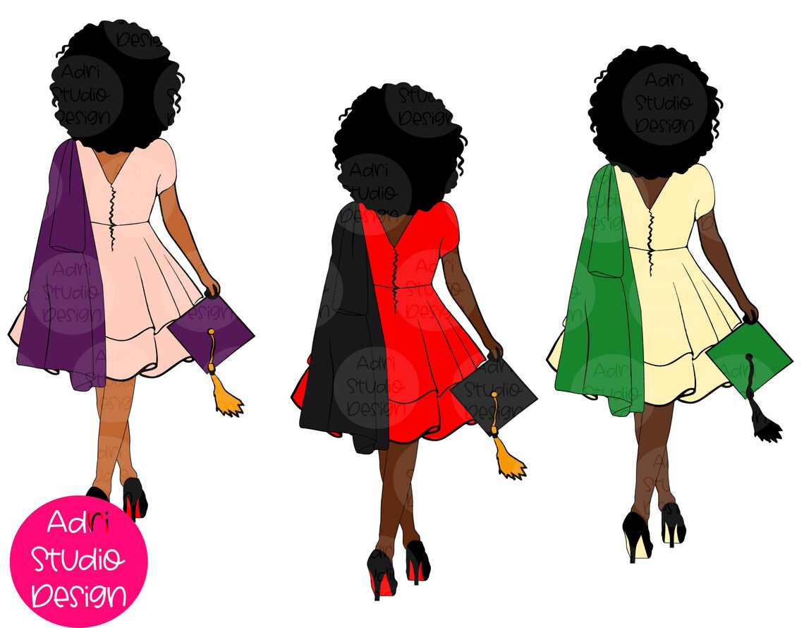 Download Afro Woman SVG Black Woman SVG Sorority Svg Graduation Svg ...