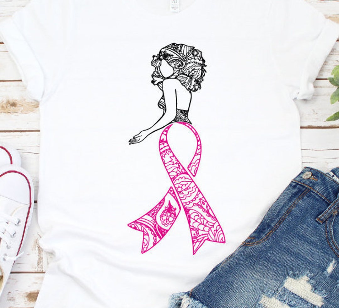 Survivor Svg, Pink Ribbon Svg, Queen Clipart African American Png Dxf ...