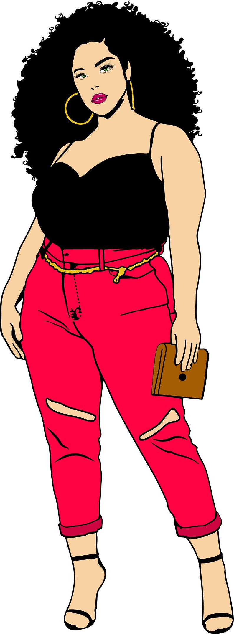 Woman Bundle svg Curvy girl svg Thick woman svg BBW art Etsy