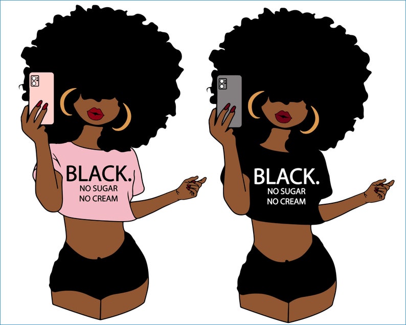 Download Woman Bundle svg Selfie Natural Curly Afro Girl Curvy girl ...