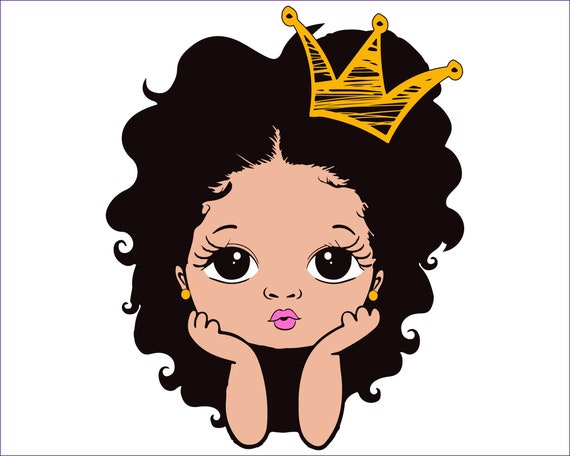 Download Peekaboo Girl Princess Svg Cute Black Caucasian Svg Kids Svg Etsy