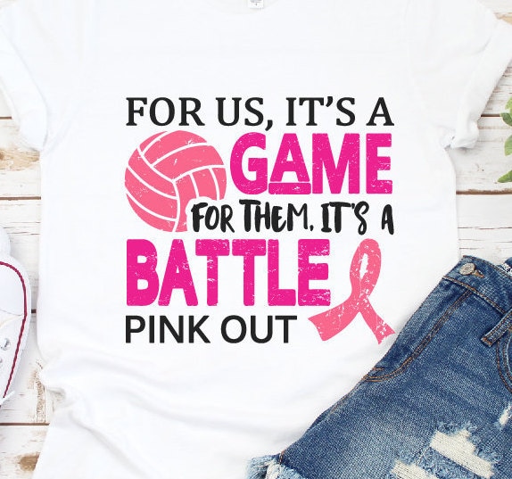 Tackle cancer svg Breast Cancer svg, play for the cure svg, volleybal…