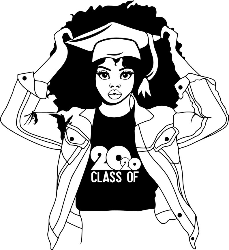 Download Afro Woman SVG Black Woman SVG Sorority Svg Graduation Svg | Etsy