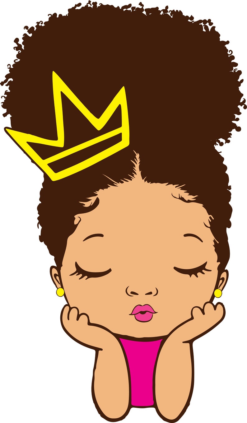 African American Princess Svg Bow Crown Peekaboo Girl Bundle Cute Black African American Kids Svg Dxf Eps Png Cut File For Cricut Drawing Illustration Digital Safarni Org