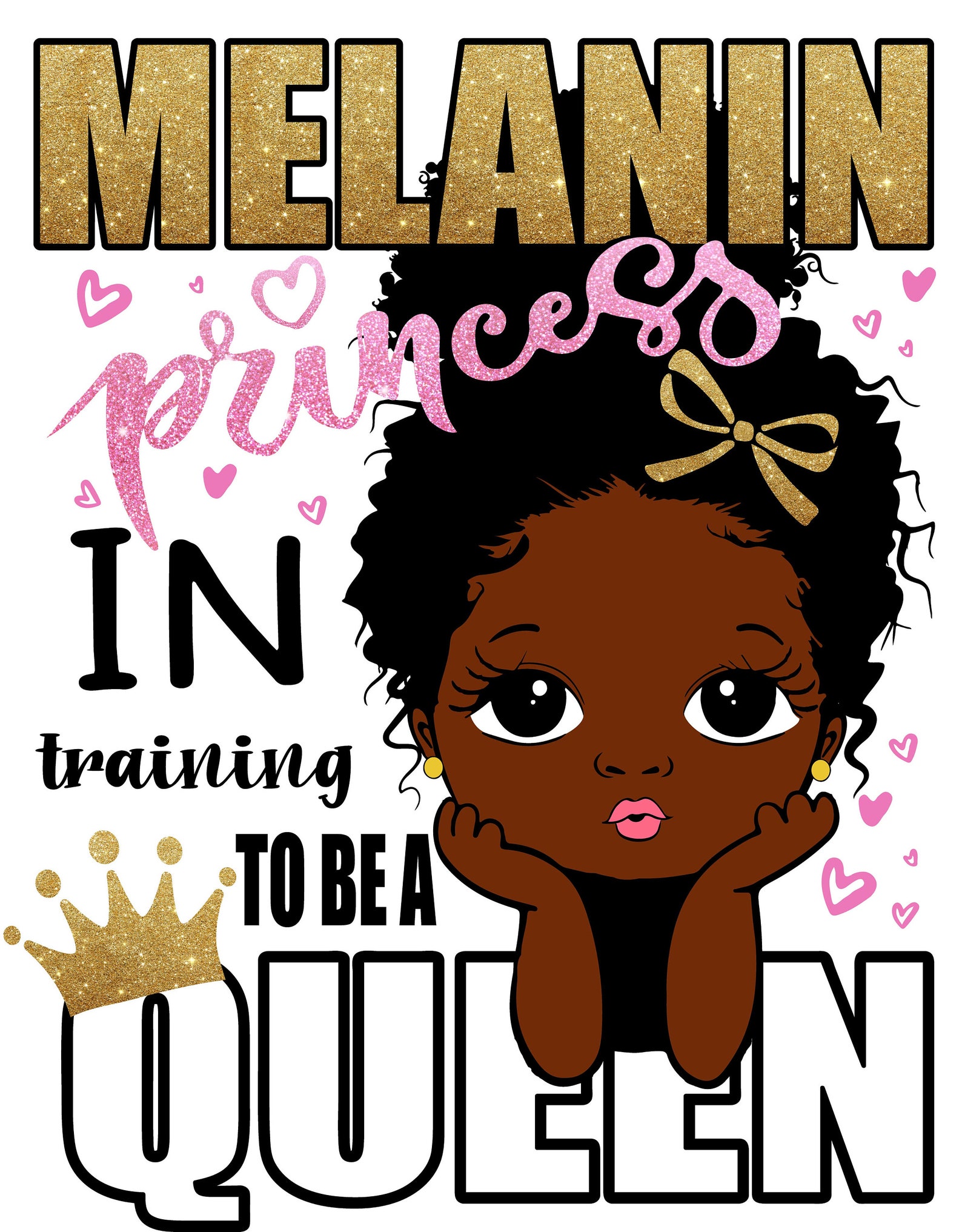 Melanin princess in training to be a queen peekaboo girl  etsy uk Melanin princess in training to be a queen peekaboo girl  etsy uk