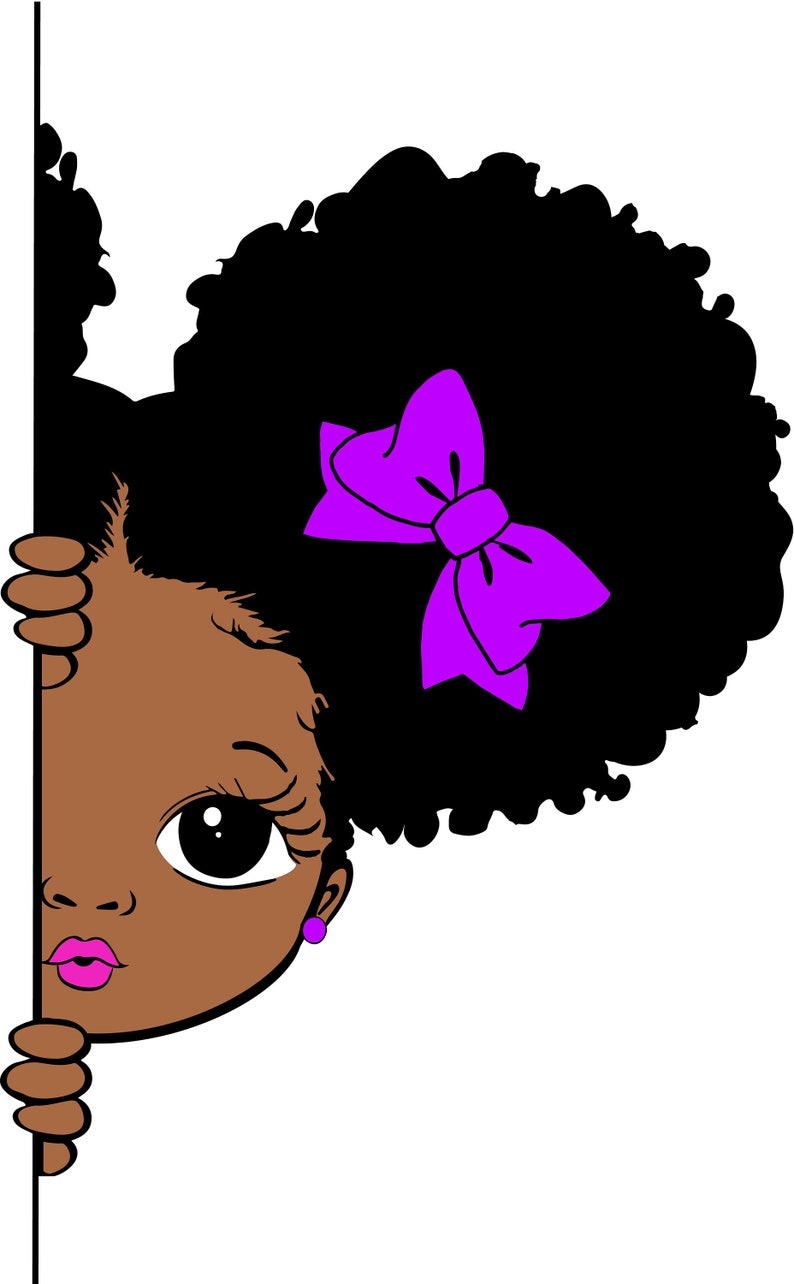 Peekaboo girl bundle princess svg cute black african  etsy