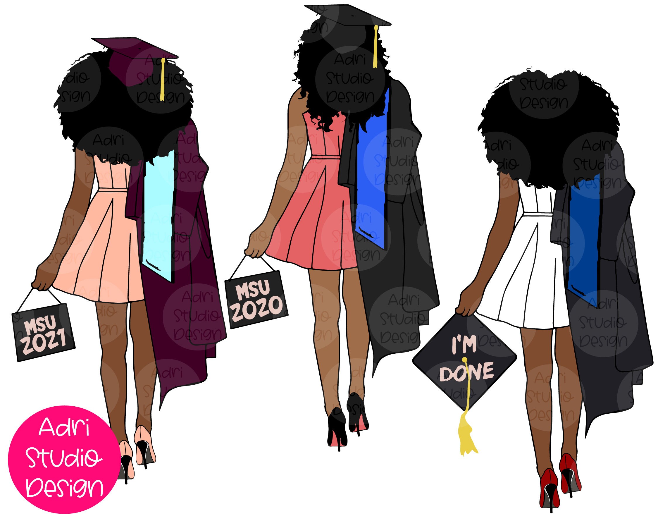 Download Afro Woman SVG Black Woman SVG Sorority Svg Graduation Svg | Etsy