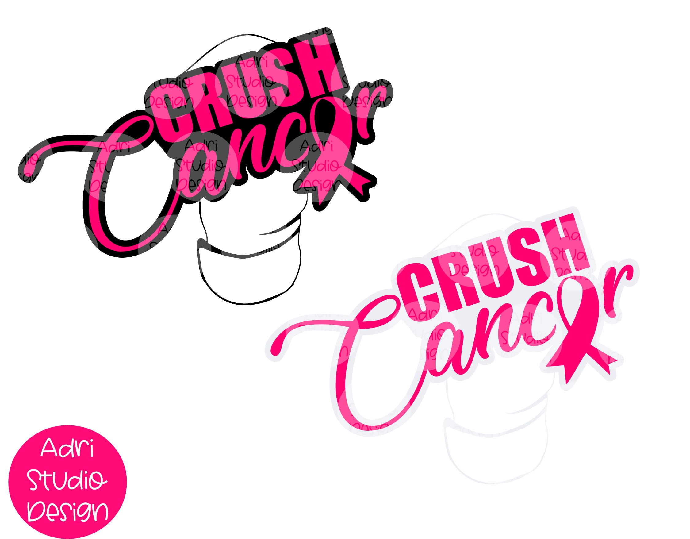 Pink Ribbon Svg Crush Cancer Svg African American Pink High - Etsy Canada