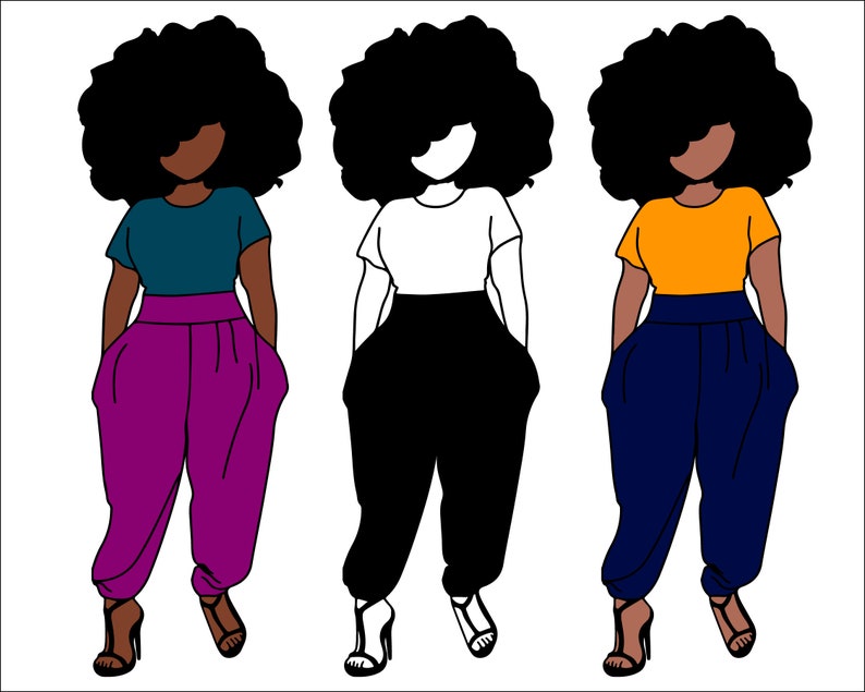 Woman Bundle svg Curvy girl svg Thick woman svg BBW art | Etsy