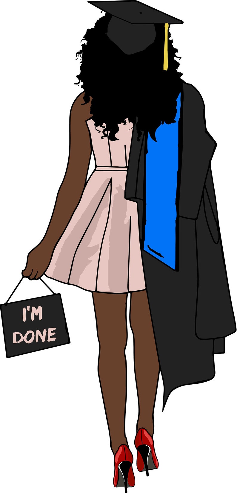 Download Afro Woman SVG Black Woman SVG Sorority Svg Graduation Svg ...