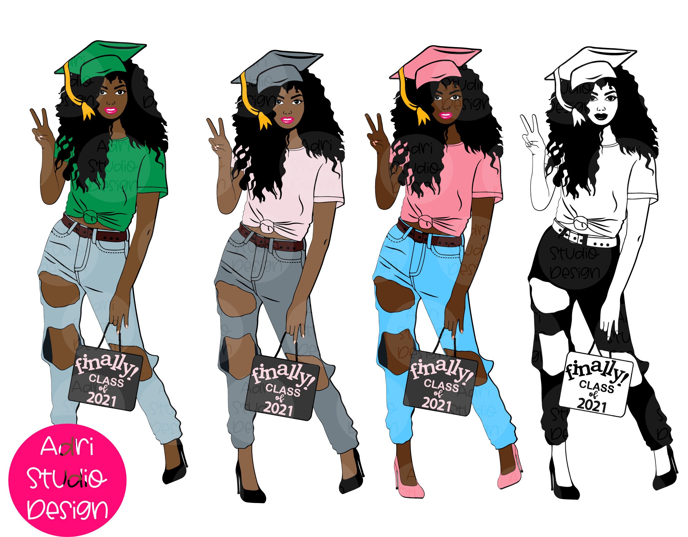 Download Afro Woman SVG Black Woman SVG Sorority Svg Graduation Svg | Etsy