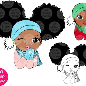 Kleines Mädchen, süßes Mädchen, Weihnachtsmann Hut, Naturhaar Afro Weihnachten, Vintage Merry Christmas PNG, Weihnachtsmann, schwarze Weihnachten, Elfe svg