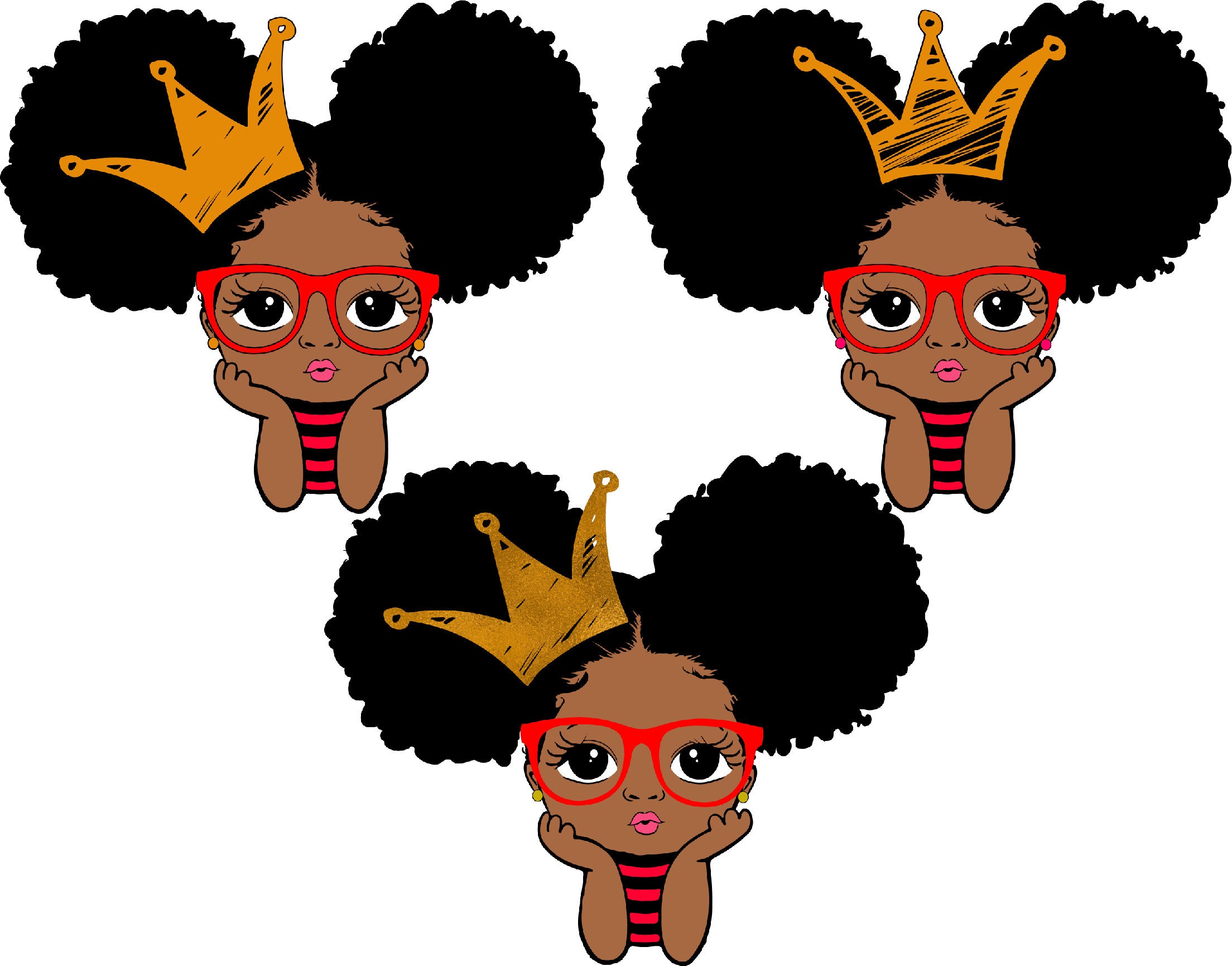 Download Peekaboo Girl Bundle Princess Svg Cute Black African Etsy