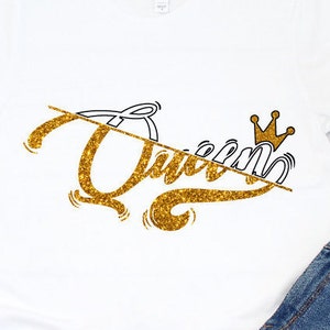Queen, SVG cut file, Cut files Queen, SVG files for cricut Melanin SVG Made Diva Queen glitter
