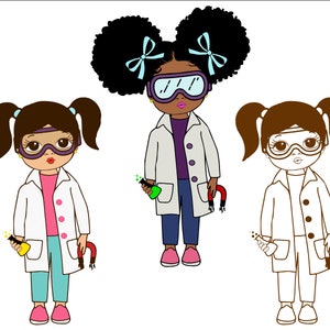 Peekaboo girl with puff afro ponytails svg,SVG Science Like A Girl, Science SVG, Science Teacher SVG, African American clipart