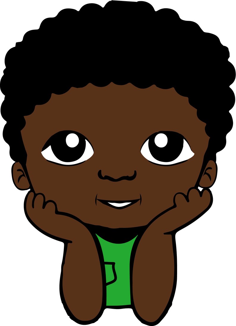 Download Cute black African American kids Svg Dxf Eps Png Peek a ...