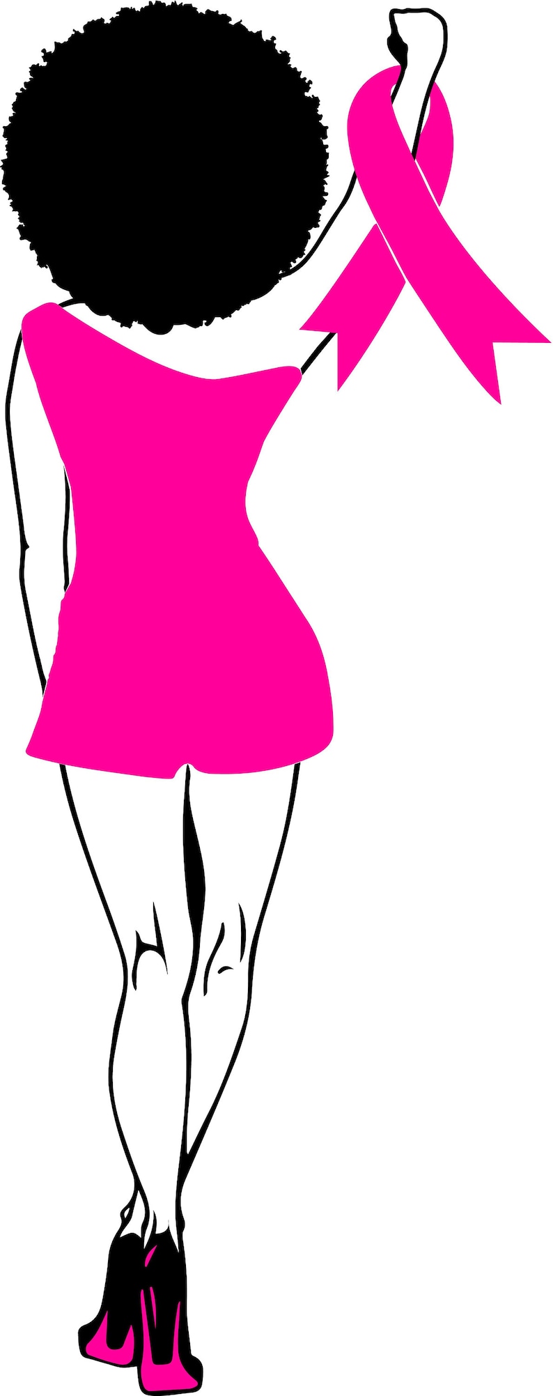 Survivor Svg Pink Ribbon Svg FIGHT SVG African American Png - Etsy