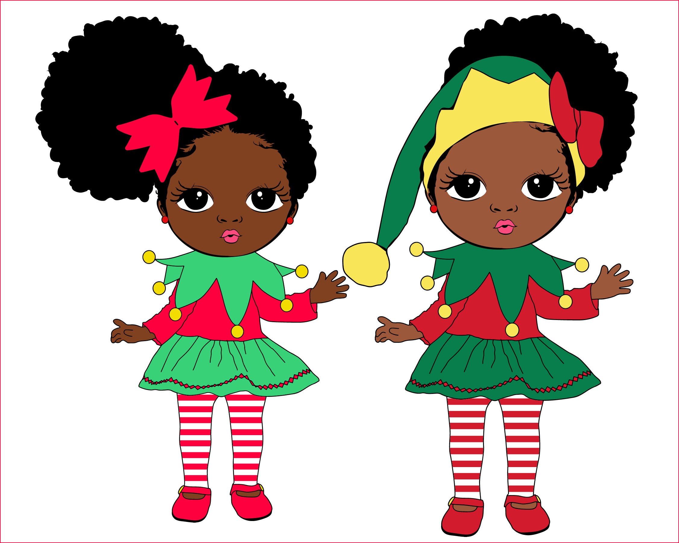 Christmas svg Elves Svg Elf Svg Black Elf Svg Natural Elf Etsy