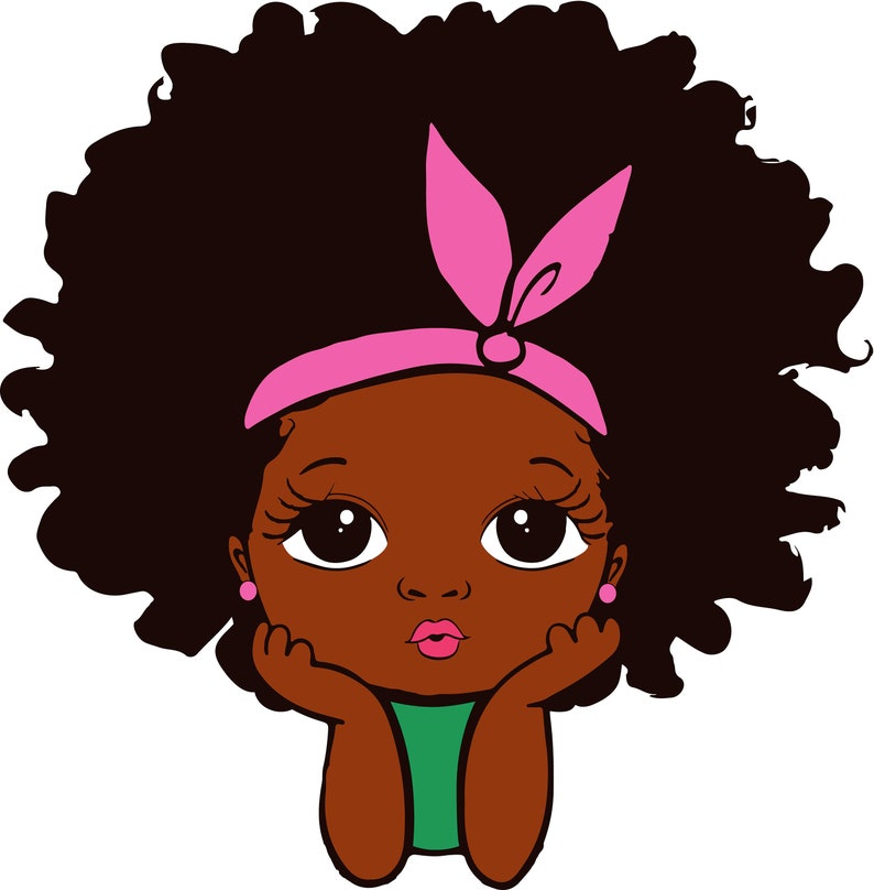 Download Peekaboo girl with bandana svg Cute black African American | Etsy