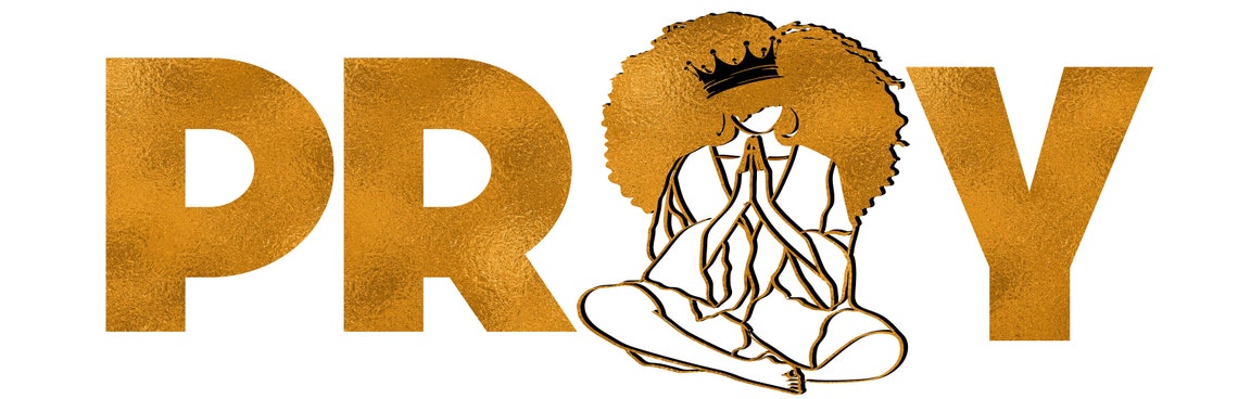 Download BLESSED SVG Afro Black Praying Woman Black History Month Svg | Etsy