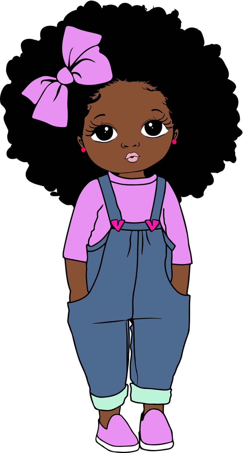 Download Peekaboo girl with puff afro ponytails svg Cute black ...