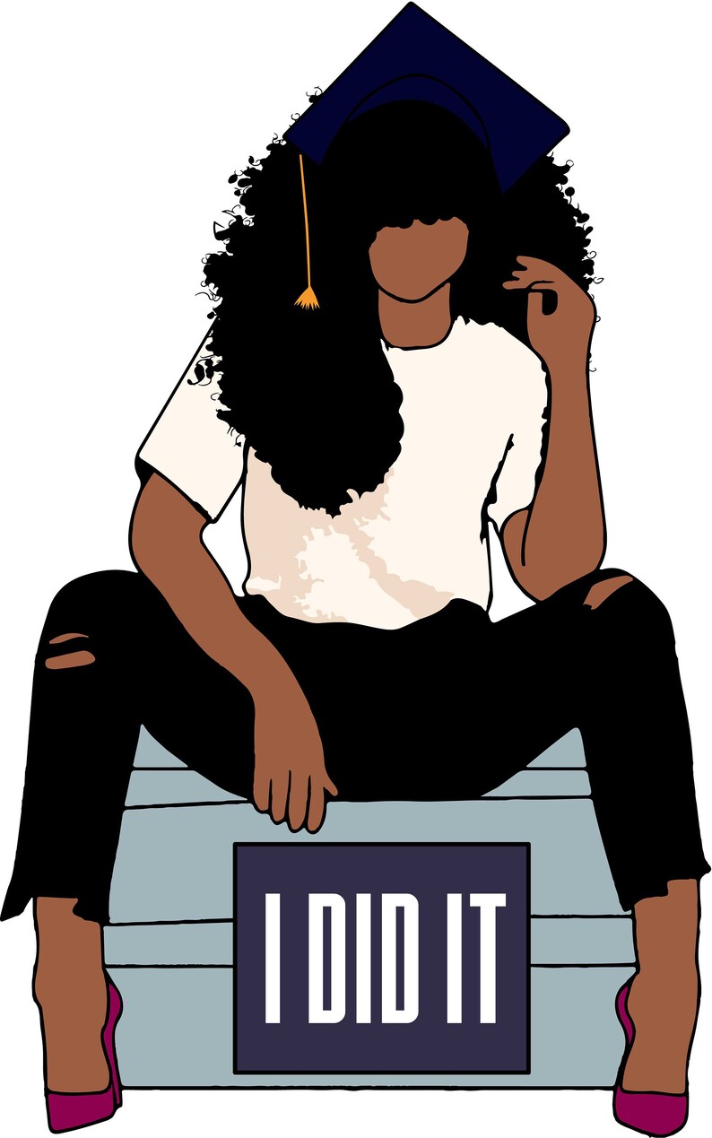 Download Afro Woman SVG Black Woman SVG Sorority Svg Graduation Svg | Etsy