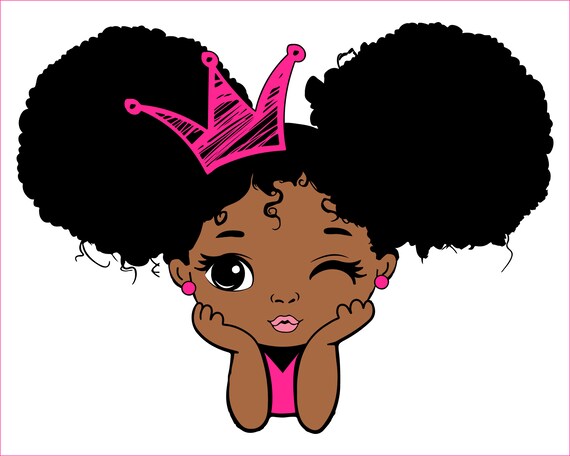 Download Peekaboo Girl Princess Svg Little Melanin Queen Svg Eps Png Etsy